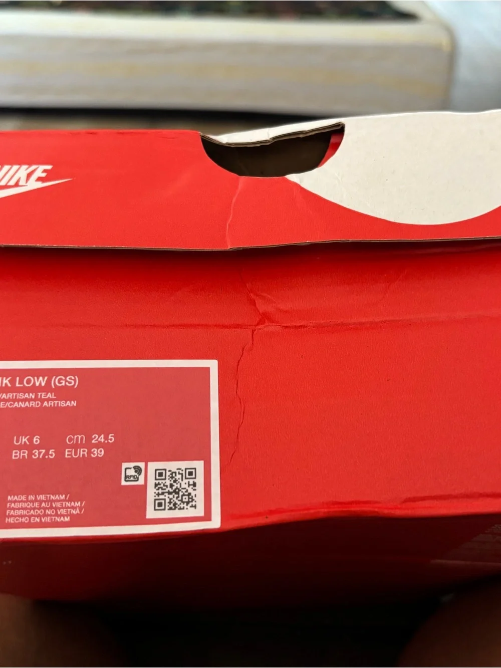 Nike baby dunks High-Top Sneakers in Brown, Gray and Lime 4c